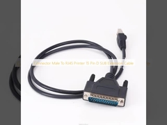Kết nối nam đến máy in RJ45 15 pin D SUB cáp mở rộng