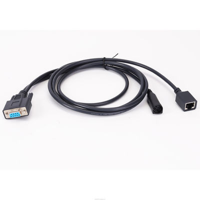 D Sub Cable D9 Pin nữ đến RJ45 và 3 pin DIN Jack Extension Cable Shielded