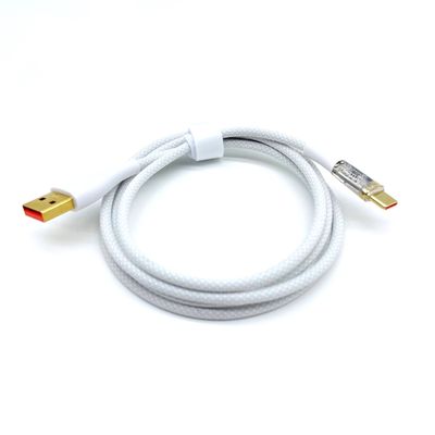 Đàn ông sạc nhanh màu trắng cáp USB A đến C cáp USB C