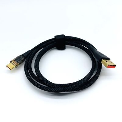 Đen 5A 6A sạc nhanh cáp USB cáp USB C cáp nam cáp USB A đến loại C cáp